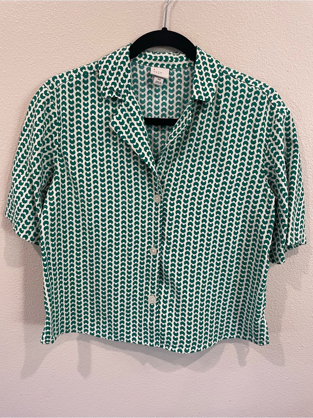 A New Day High-Waist Green Printed Short Set - Picture 2 of 12
